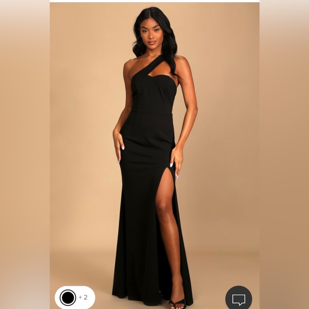 Black prom dress.